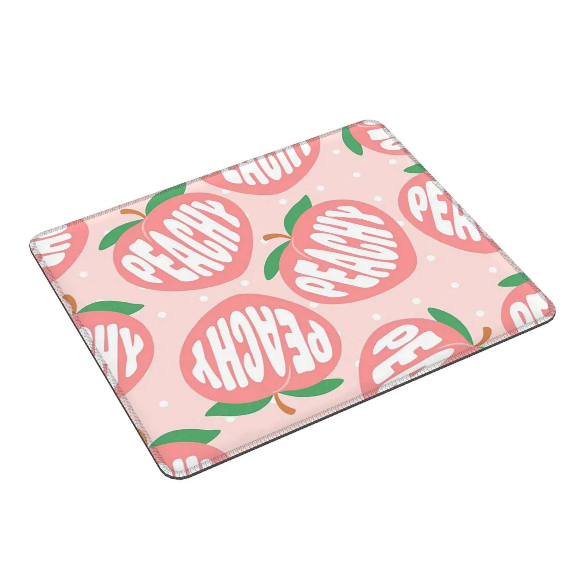 Cartoon Peach Fruit Pattern Mouse Pad Computer Keyboard Mouse Mat Gaming PC Laptop Desk Mat Office Accessories Table Mats