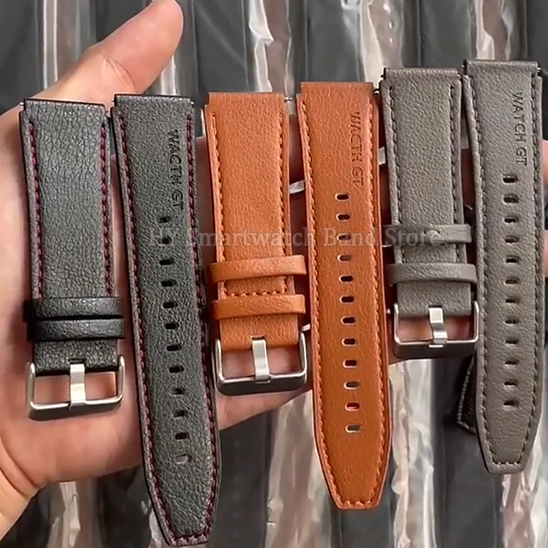 22 مللي متر حزام ساعة جلد لساعة هواوي GT4/3 برو GT2 برو الإفراج السريع المعصم الفرقة الرجال النساء استبدال الرياضة سوار ملحق