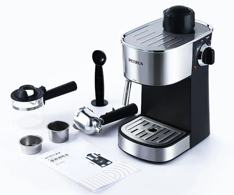 Petrus الفولاذ المقاوم للصدأ المنزلية ماكينة صنع القهوة الأوتوماتيكية 5Bar كابتشينو اسبريسو مقهى آلة مكتب المنزل 220-230-240 فولت 240 مللي