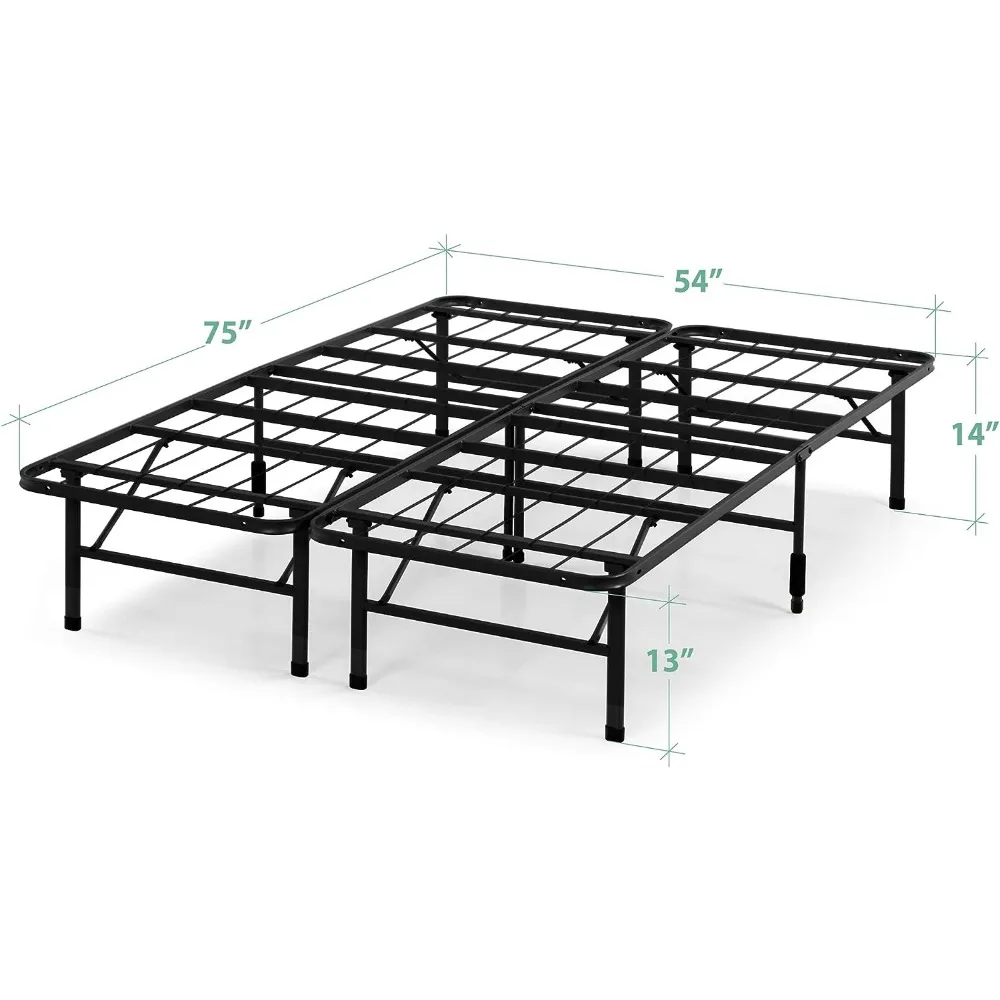 Assembly Mattress Foundation, 14 Inch Metal Platform Bed Frame, No Box Spring Needed, Sturdy Steel Frame, Underbed Storage