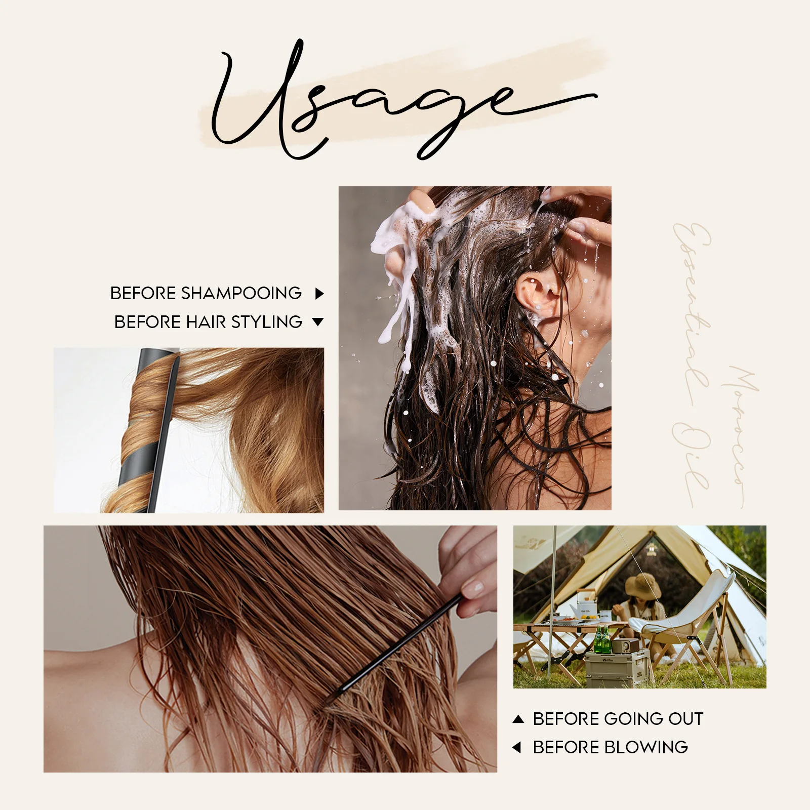 زيت مغربي عطري 40 مللي للعناية بالشعر زيت الأركان النقي منتجات الشعر للمرأة لأنواع الشعر الجاف العناية بالشعر متعدد الوظائف #5