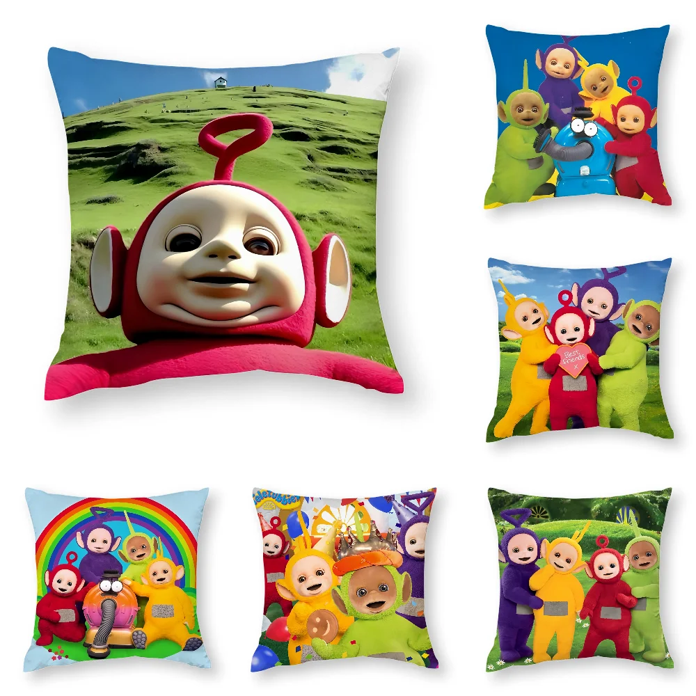 

Caryoon T-Teletubbies Pillow Case 3D Print Polyester Fiber 45*45 cm Home Sofa Throw Pillow Cover Decoration Festival Gift