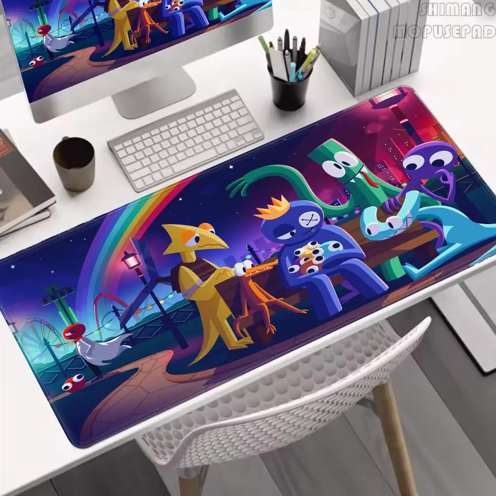 

Cartoon Rainbow Friend Mouse Pad Large Desk Mat Keyboard Ergonomic Office Rubber Game PC Non-slip Anti-fray Home Custom Best Pri