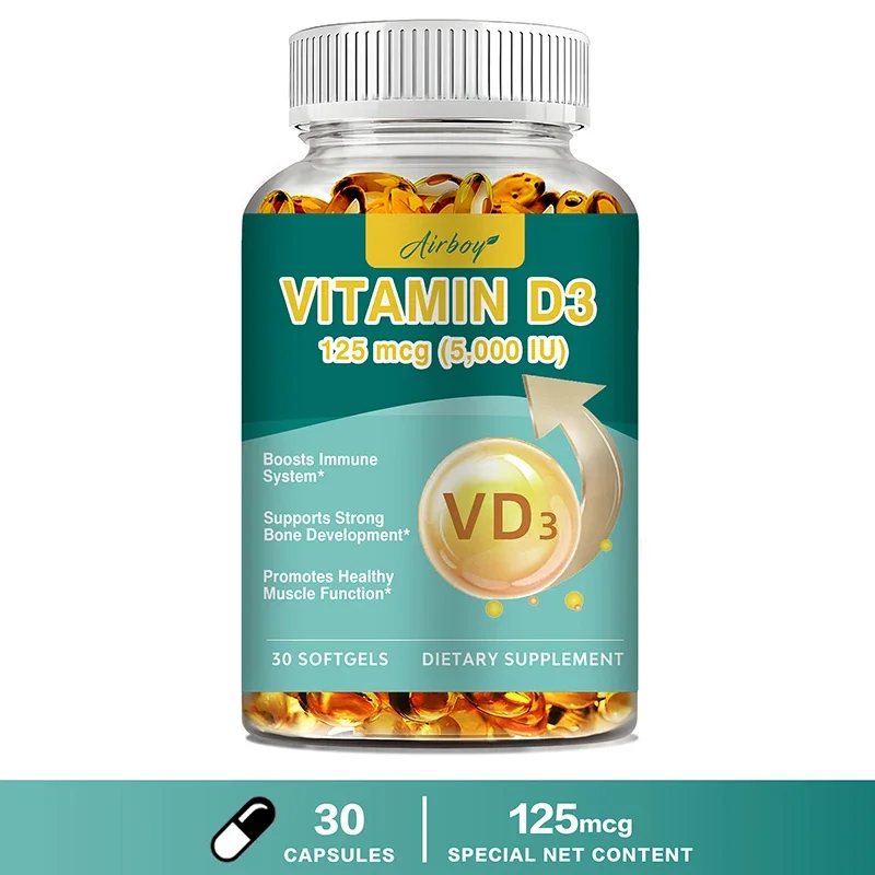 Vitamin D3 - Promotes Strong Bones and Teeth, Immunity, Healthy Muscle Function