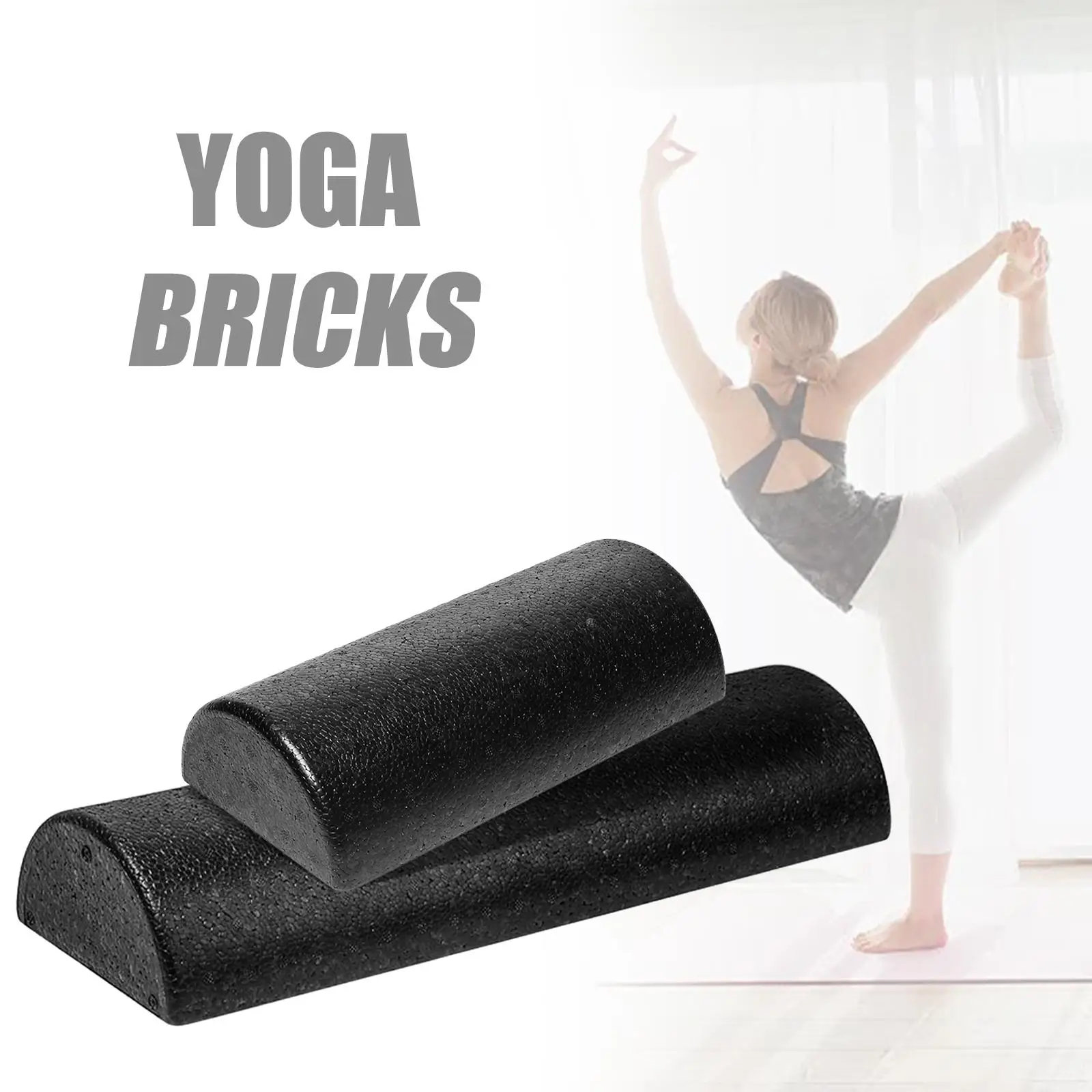 Half Round Yoga Column Roller Massage  Training Foam Roller Yoga Brick for Pilates  Exercise Sport yoga exercise equipment