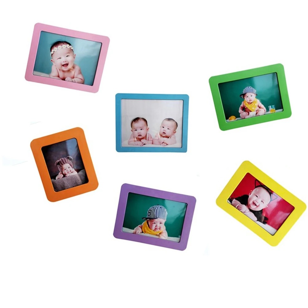 

Strong Magnetic Pvc Photo Frame 6 Inch Purple Refrigerator Frame Sturdy Wear Resistant Easy Stick On Cabinet No Patterns For