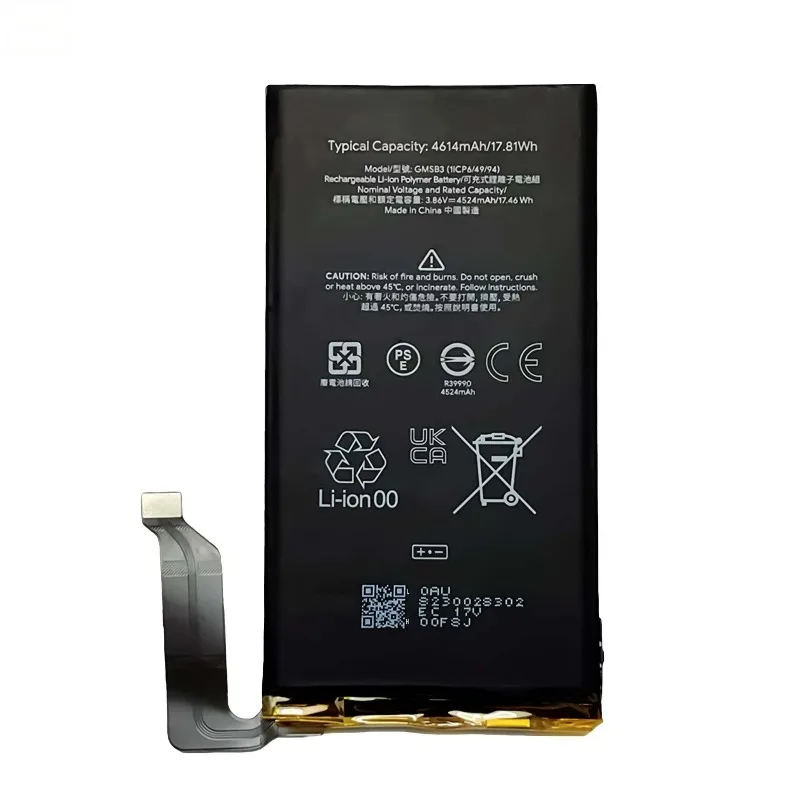 High-Quality GMSB3 4614mAh 3.83V Rechargeable Battery For Google Pixel 6 GB7N6 G9S9B16 Mobile Phone Replacement Battery