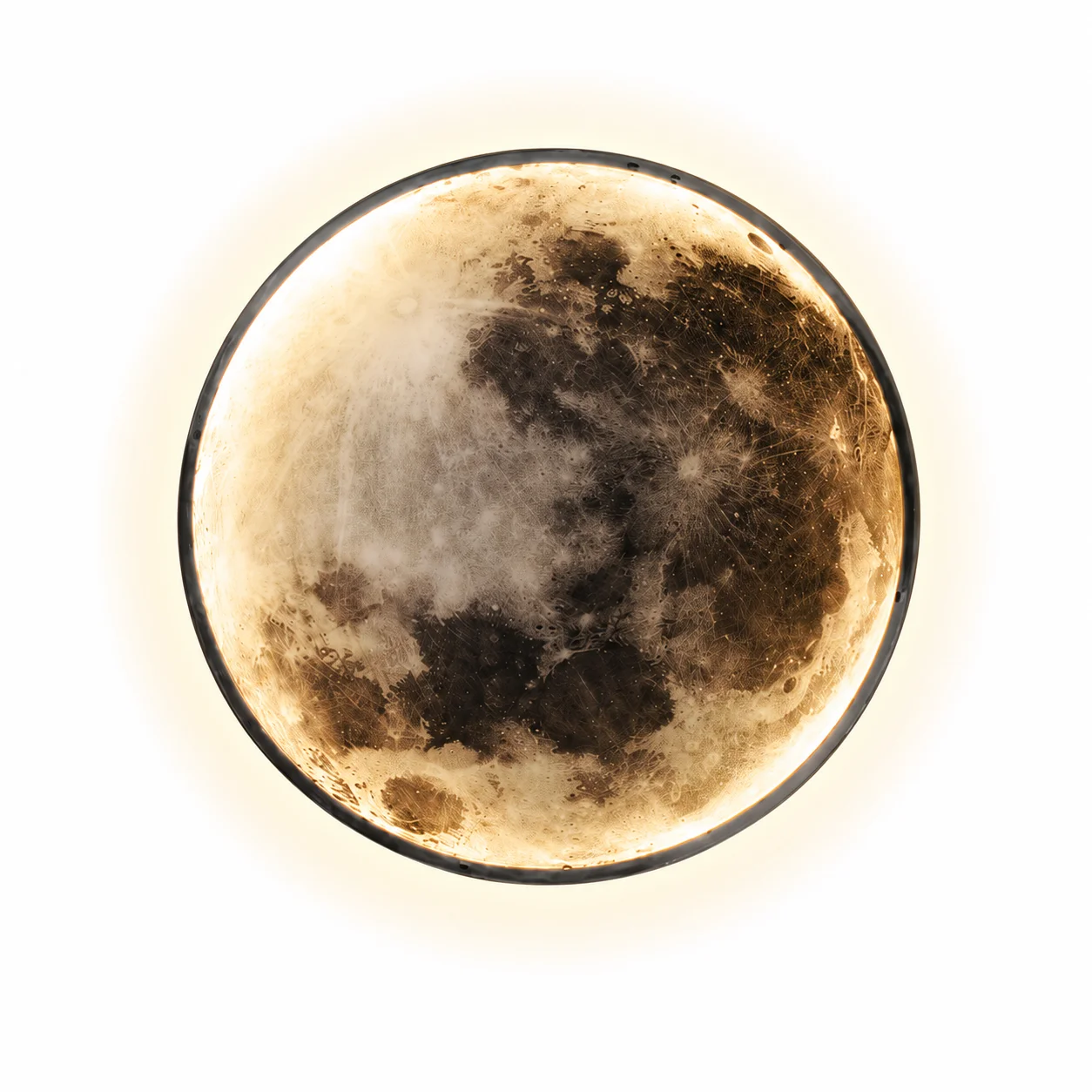 Lunar Shape Wall Light, Soft Glow Moon Wall Sconce for Bedroom Bedside Living Room Decor