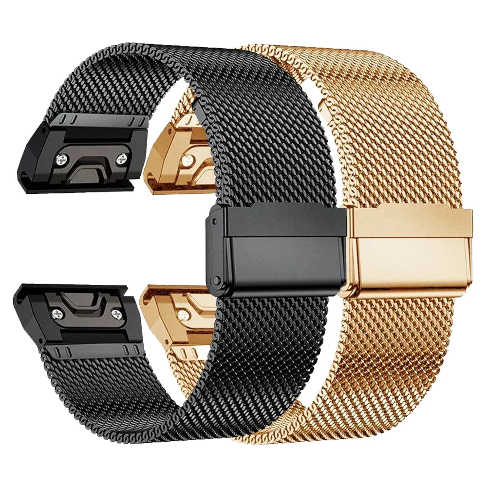 Stainless Steel Band for Garmin Watch Fenix Fenix 8 E 6 6x 7 7x Pro 5 5x Plus 5s 6s 20/22/26mm Metal Strap Wristband Bracelet