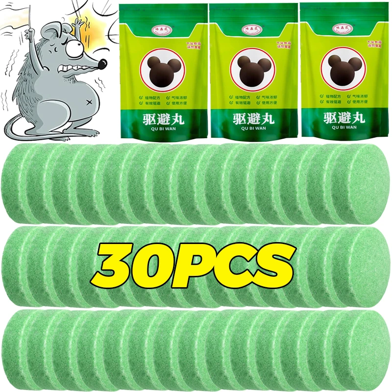 Tabletas Repelentes de Ratones, Repelente de Roedores con Aceite de Menta, Trampas para Ratones, Cucarachas, Repelente en Perlas para Interiores y Exteriores