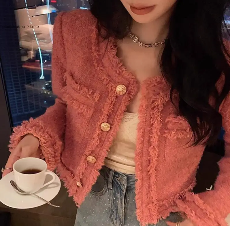 Xiaoxiang Style Jacket for Women In Spring and Autumn French High-End Feeling Small and Exquisite Short Tassel Jacket
