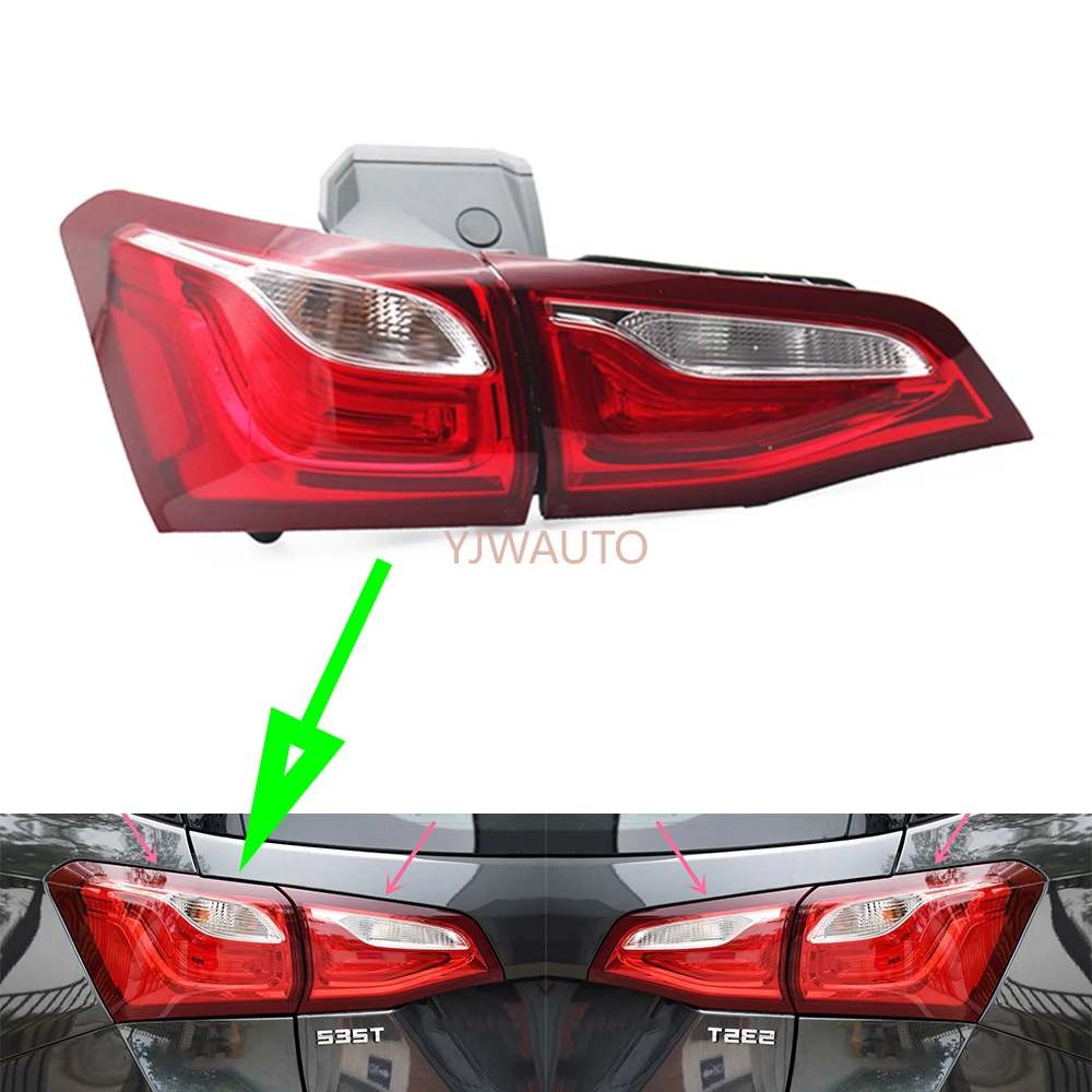 لسيارة شيفروليه الاعتدال 2017 2018 2019 الذيل ضوء سيارة الضوء الخلفي الجمعية السيارات الخلفية الخلفية مصباح الفرامل ضوء بدوره إشارة الضباب مصباح #1