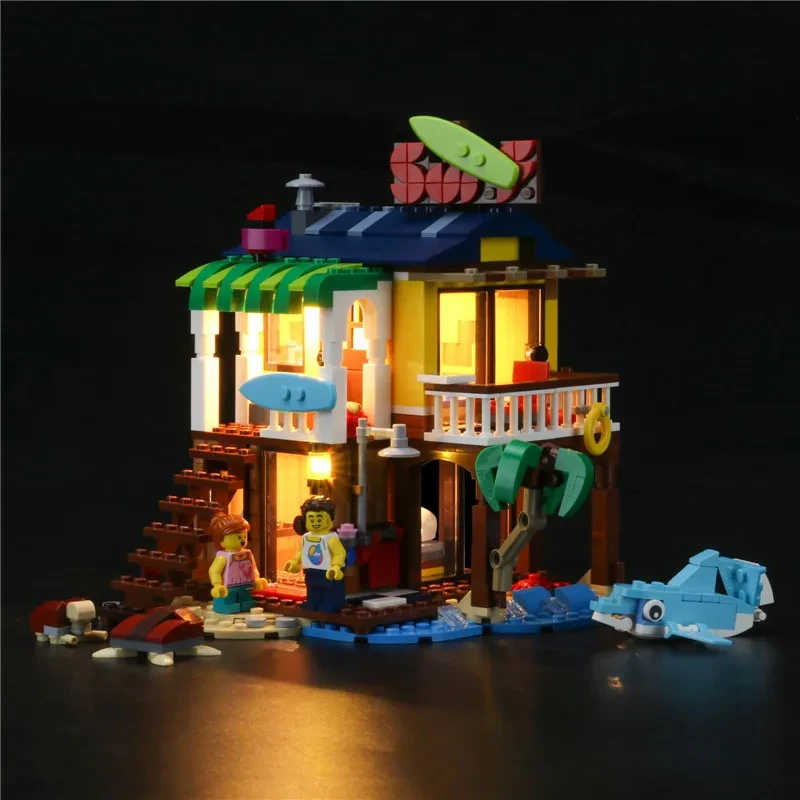 Kit de luz LED DIY para LEGO 31118 Surfer Beach House (solo luz LED, sin modelo de bloques)