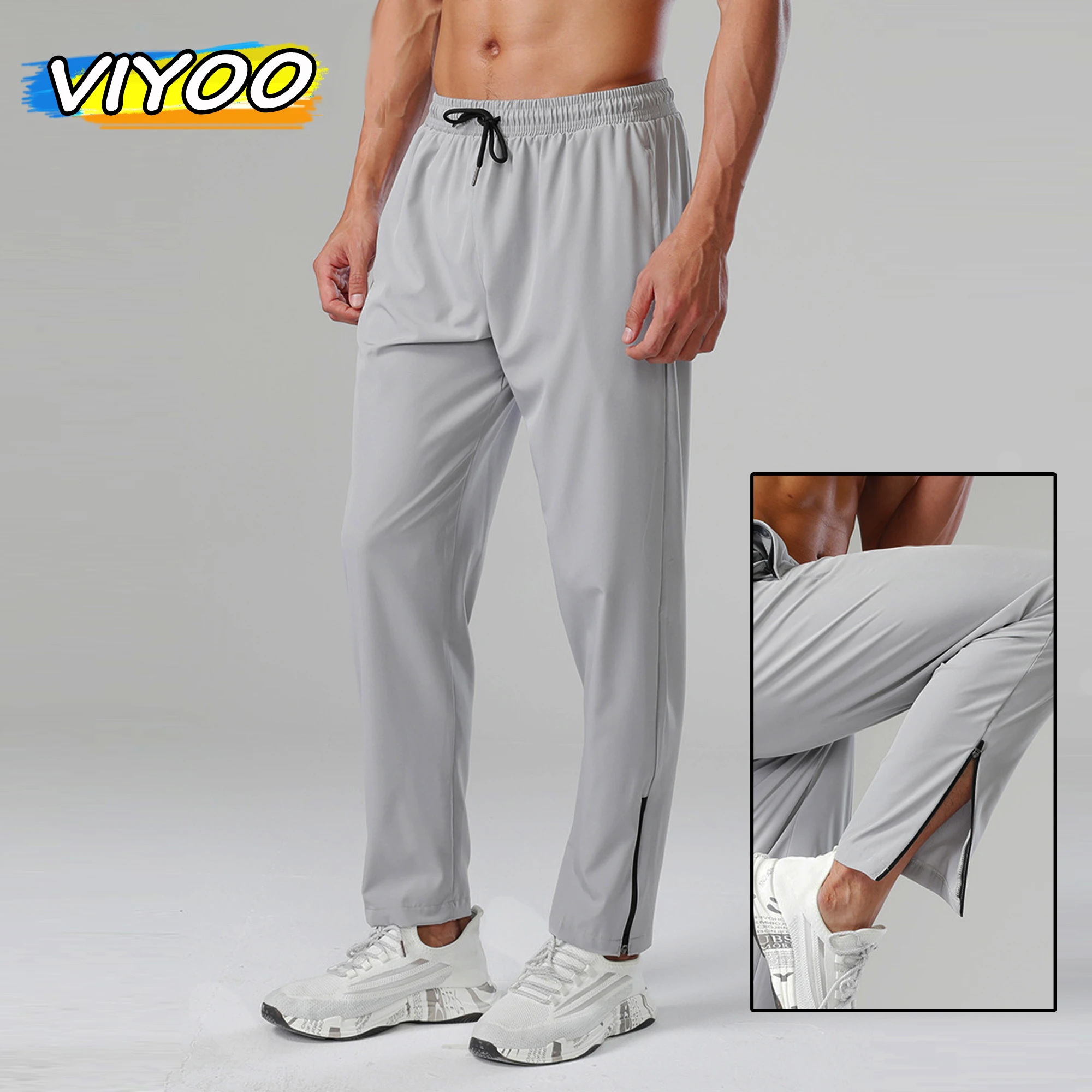 Men's Sweatpants Summer Y2K Korean Clothing Drawstring Overalls Elasticity Fitness Sweat Trousers Tracksuits Track Pants For Men