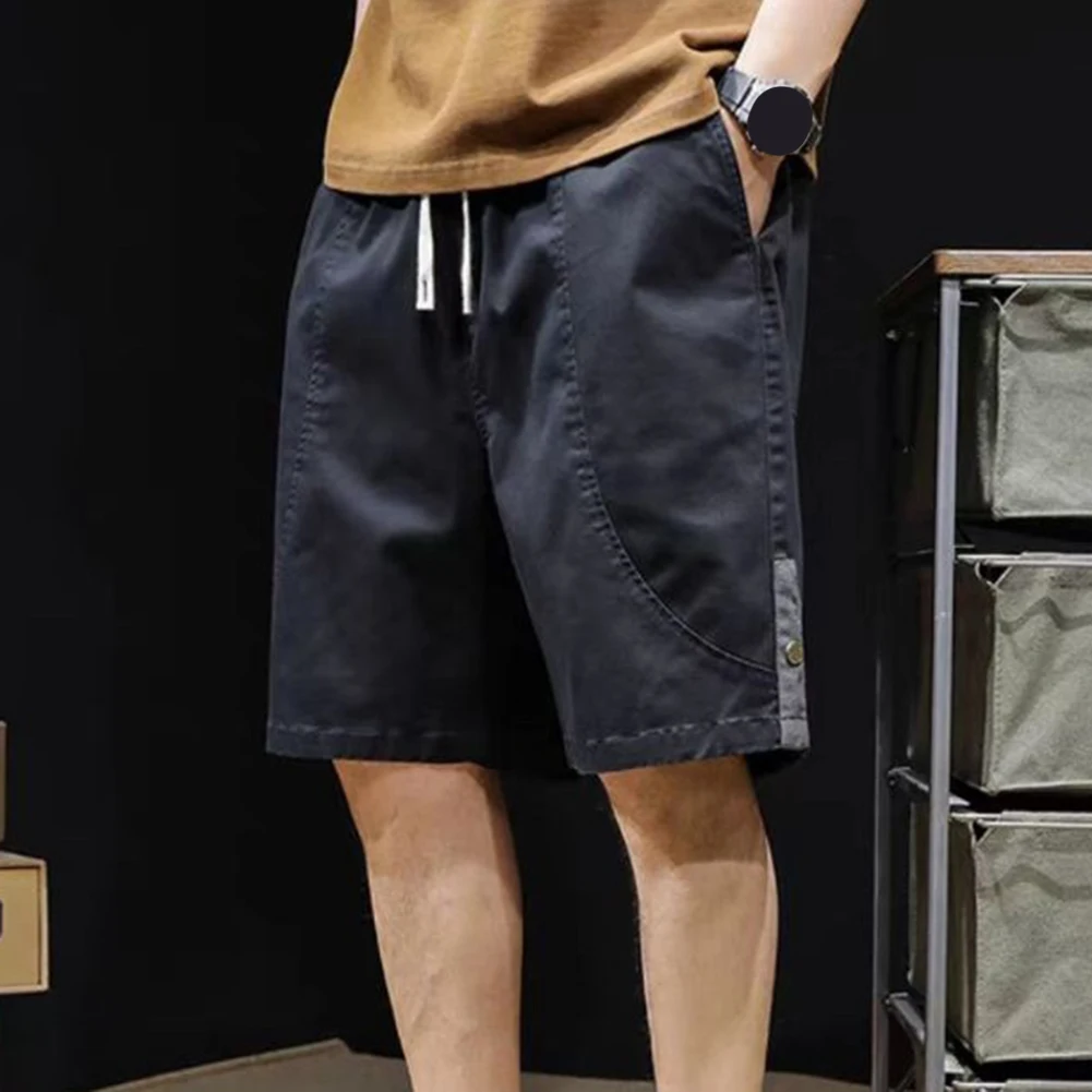 Pantalones cortos finos de seda de hielo para hombre, ropa de trabajo deportiva holgada de moda, pantalones cortos tipo cargo de secado rápido