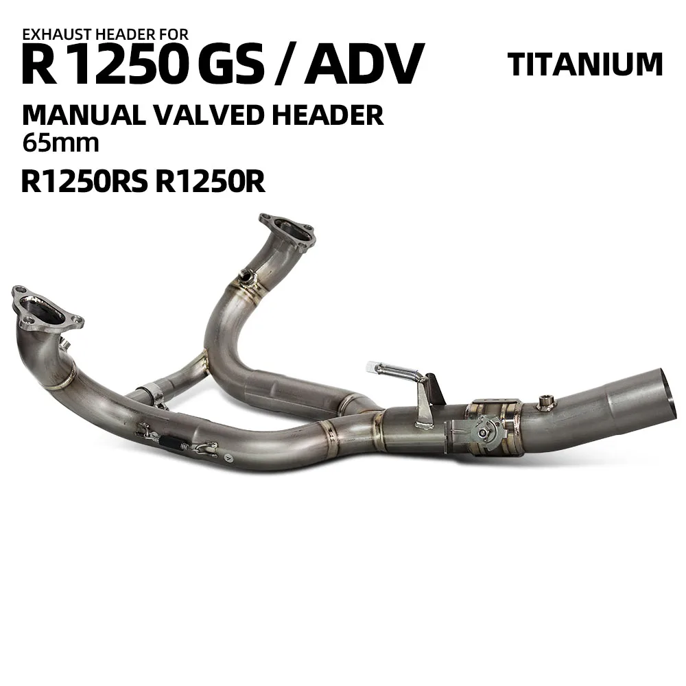 Motorcycle Escape Manifold For BMW R1300GS ADV R1300 GS Adventure 60mm Front Link Compatible Original Muffler with Manual Valves