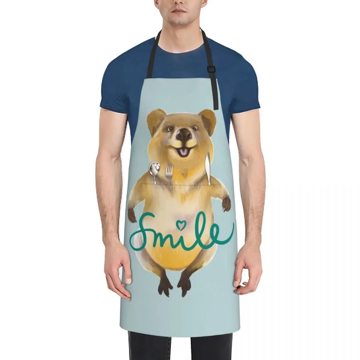 

Don’t worry Be Happy (as a quokka) Apron kitchen girl For Woman Ladies Apron