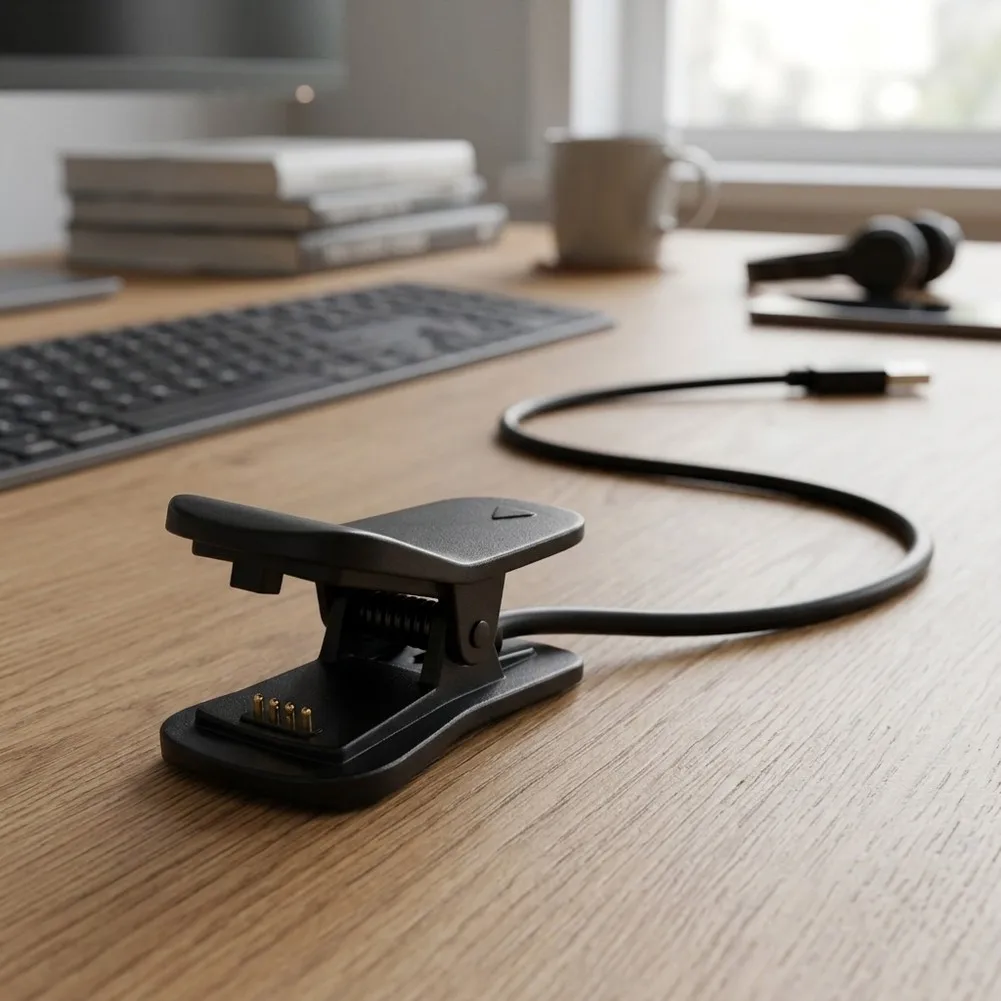 Charging Cable for Garmin Vivosmart 4 and Vivosmart 3 USB Clip Mount Charger with 1 Meter Cord and ABS Structural Integrity