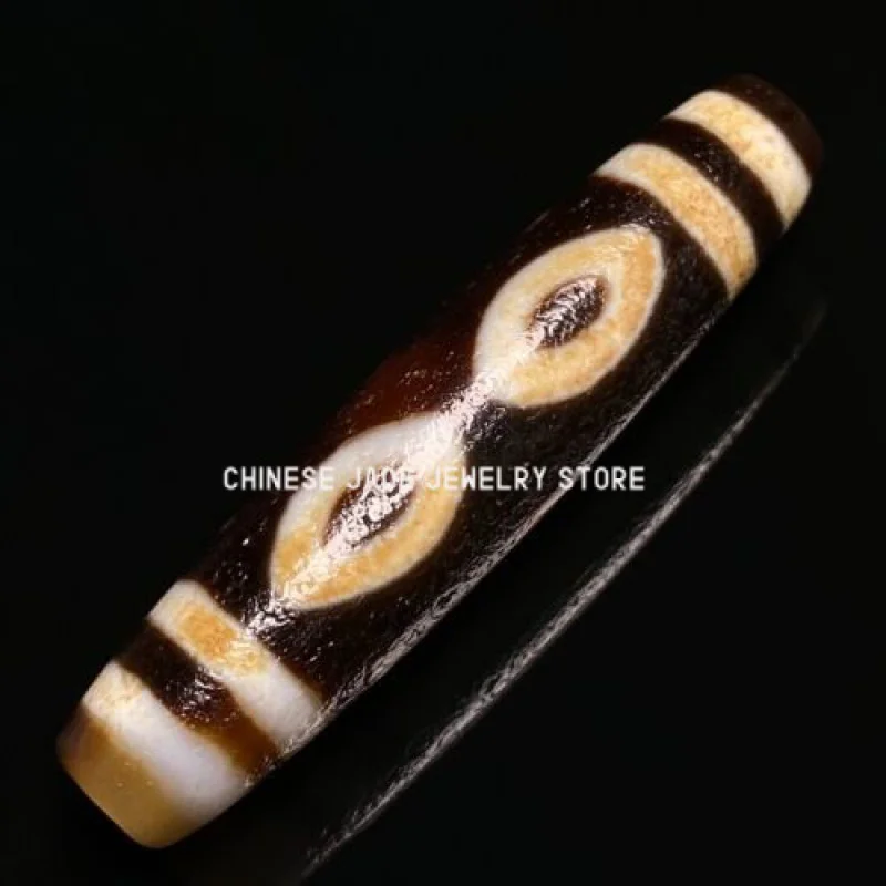 Ancient Tibetan DZI Beads Old Agate Double Stripe 3 Eye Totem Amulet Pendant GZI