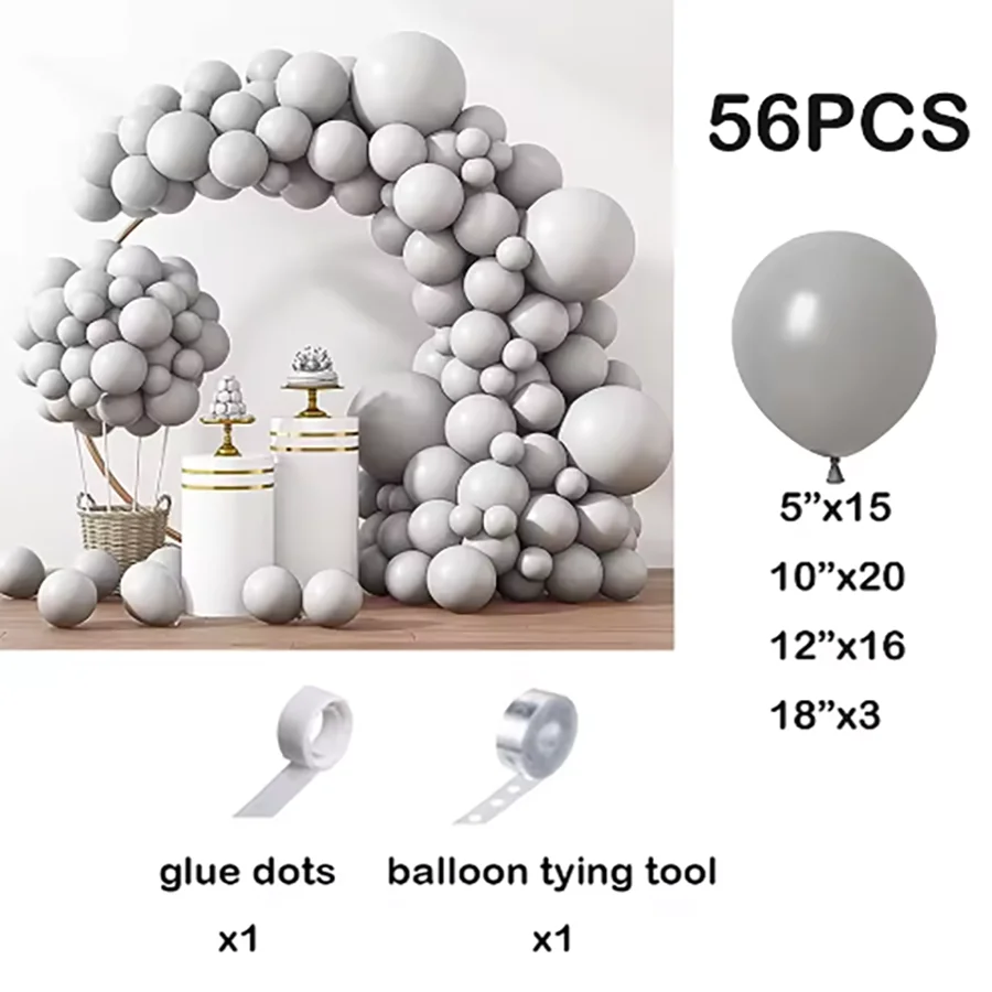 Sage Green Balloons Garland Arch Kit Pastel Pink Blue Brown Latex Balloon Birthday Baby Shower Wedding Party Decoration Globos