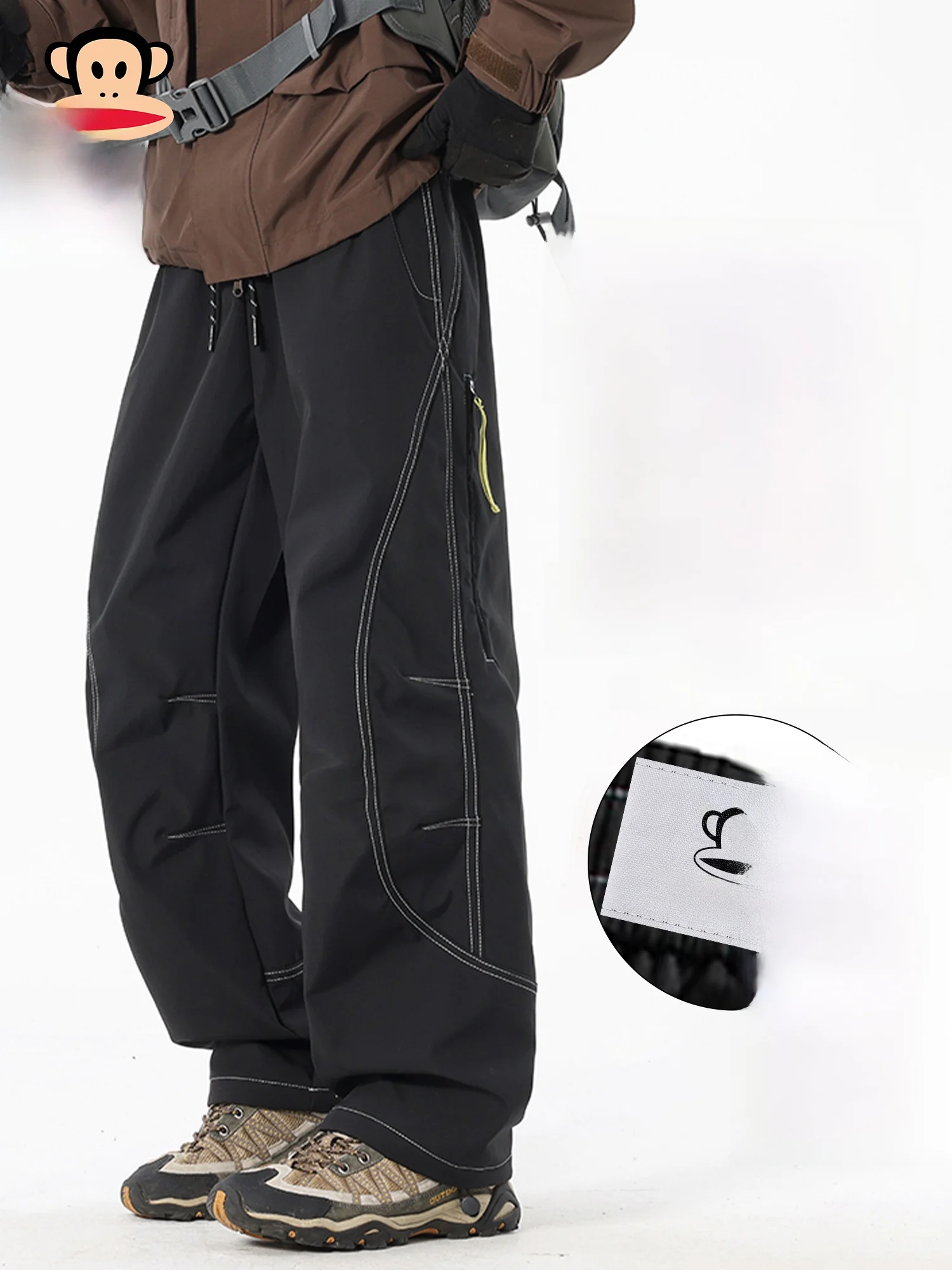 

PaulFrank Men's Fce Lined Straight Leg Workwear Pants Casual Trousers American Sle Autumn Winter Outdoor Sports