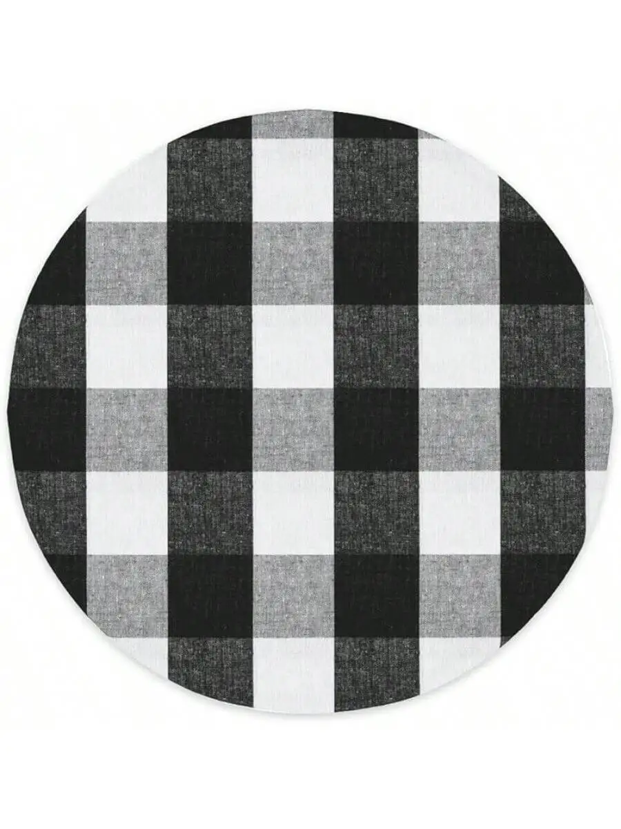 

Black And White Buffalo Check Cotton Placemats Set Of 4 Heat Resistant Dining Table Mats 12 X 18 Inches