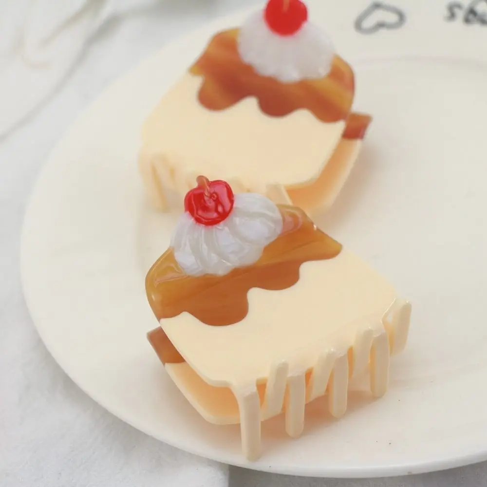 

Cute Sushi Cake Acetic Acid Hair Claw Cherry Cartoon Fruits Hair Clip All-match Grab Clip Simulation Food Shark Clip Daily