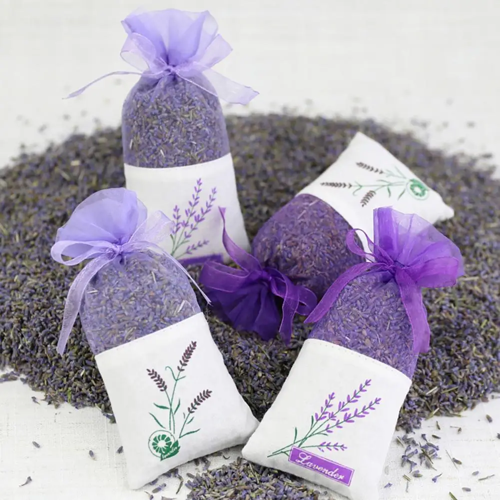 Dried Flower Sachet Sleeping Aid Dry Pretty Lavender Sachet Bag for Car Flower Sachet 	Relaxing Scented Flower Sachet