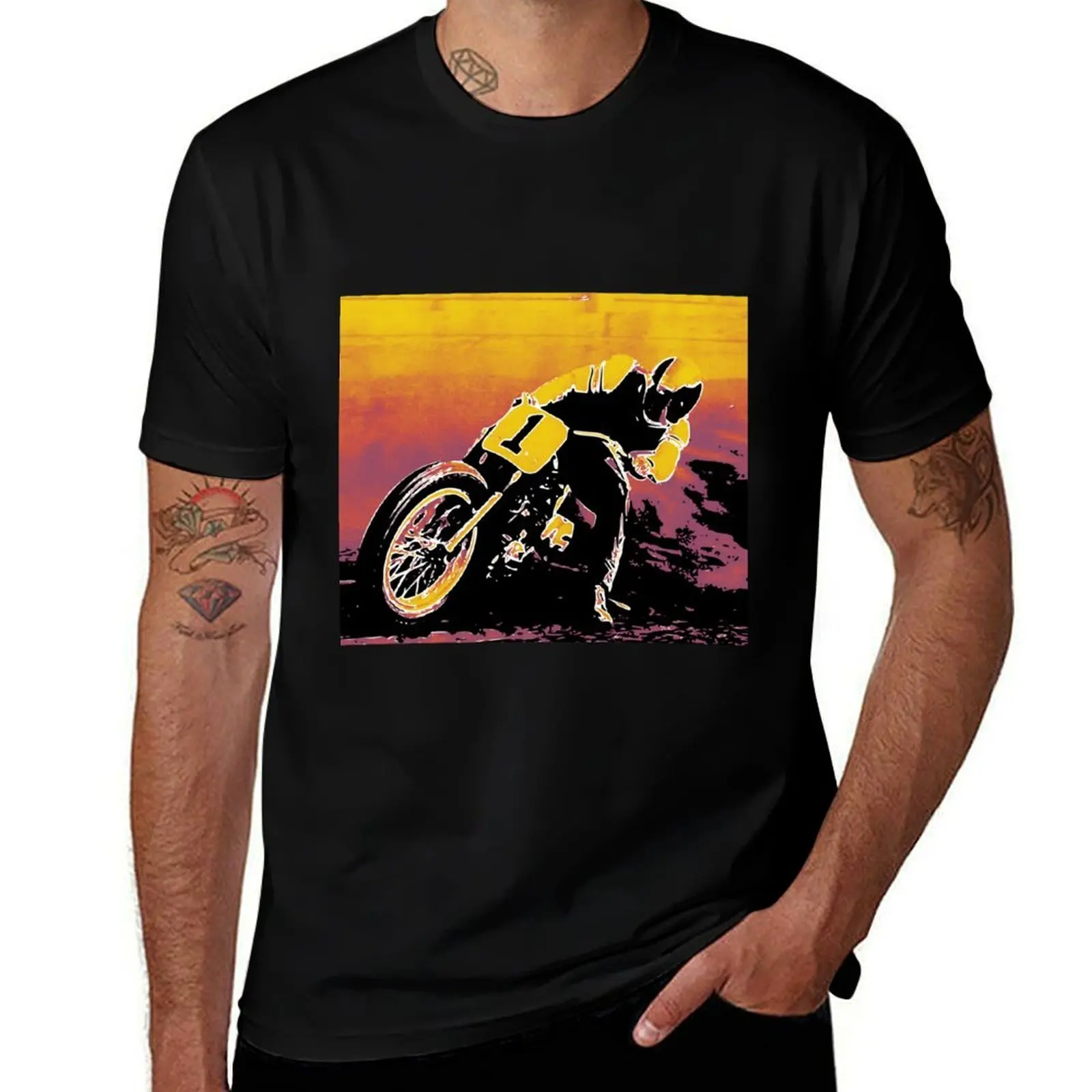 Flat Track T-Shirt man t shirt summer cotton t shirt man T-Shirt