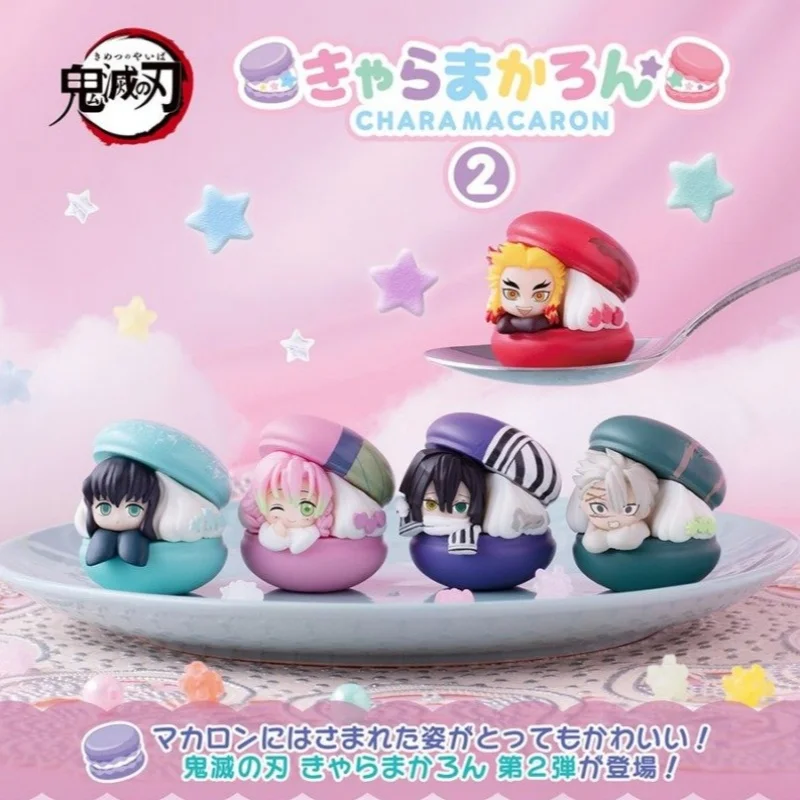 Figuras Gashapon de Bandai Namco Chara Macaron Vol 2, Juguetes Coleccionables en Forma de Macaron para Coleccionistas de Anime