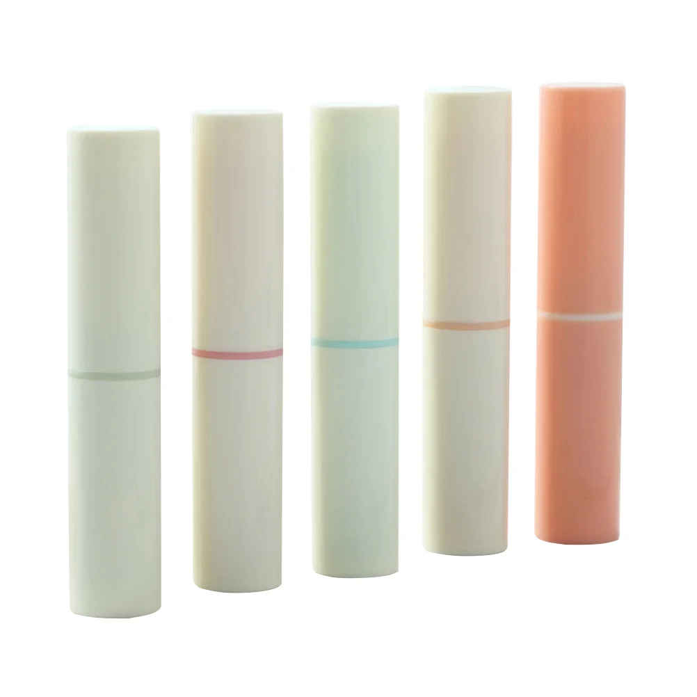 

5pcs 4g Women Empty Plastic Tubes Containers Lip Gloss Storage Container for Ladies and Girls (Light Green + Orange + B