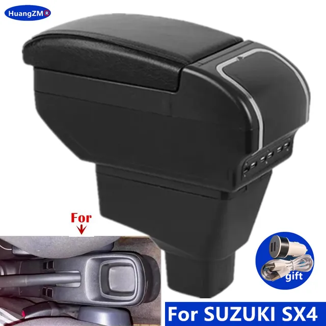 Podłokietnik samochodowy do SUZUKI SX4 Podłokietnik samochodowy do SUZUKI SX4 Schowek na części wewnętrzne Dedykowane akcesoria samochodowe do modernizacji