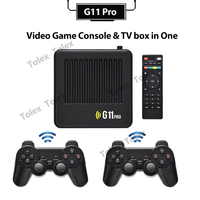 Tolex G11 Pro 4K Retro Video Game Consoles and TV Box in One Wireless Controllers 60+Simulators 40000+Games Build-In S905X2