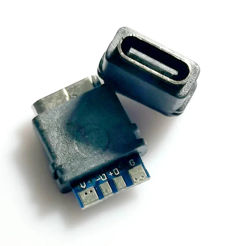 5pcs Waterproof USB C Jack Type-C 4Pin Female Connector Port Data Socket For DIY PCB Solder Design Charging Data Transmission