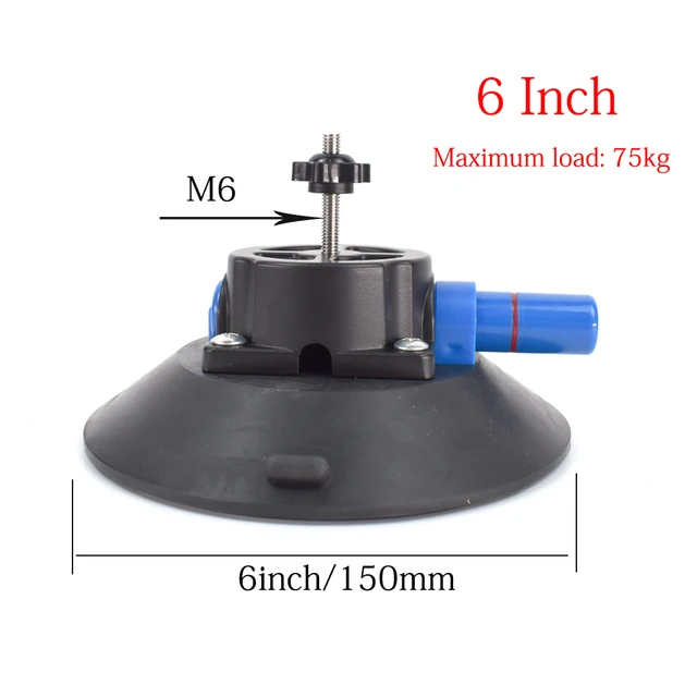 6 Inch M6 Suction Cups Pump Active Vacuum Lifter With Concave Plate For Flat Curved Surface 4