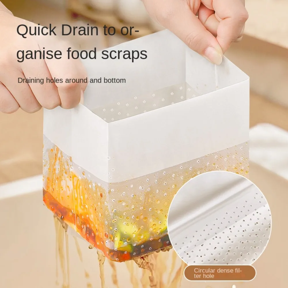 30/90Pcs New Self-supporting Garbage Bag Disposable Anti-blocking Kitchen Sink Filter Foldable Drain Bag