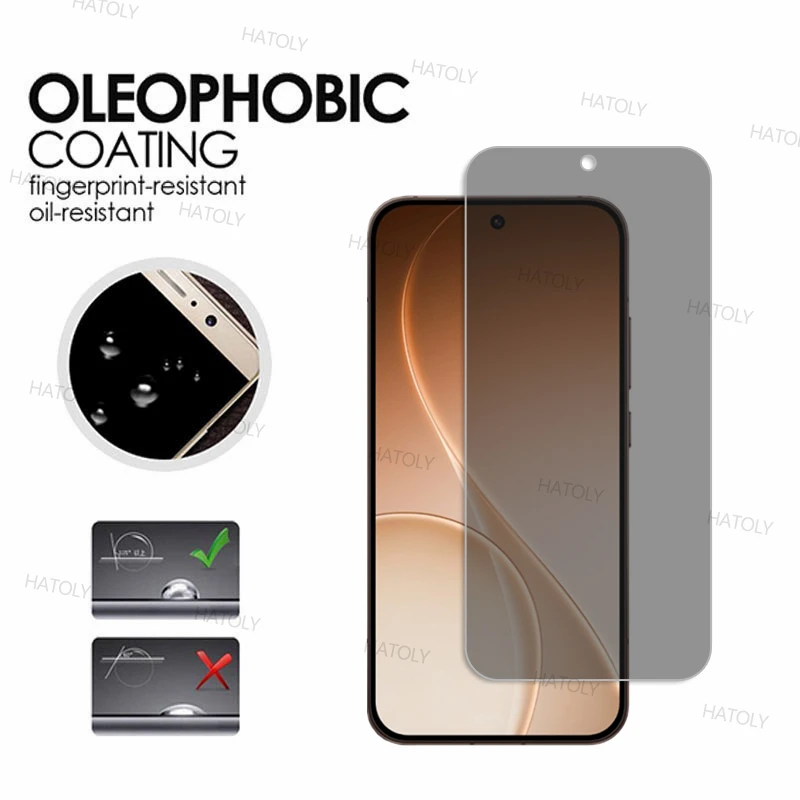 2/4 قطعة واقي شاشة مضاد للتجسس لـ oppo Reno15 Pro الصين الخصوصية الزجاج المقسى oppo Reno15 Pro المضادة للخدش الزجاج Reno15 Pro