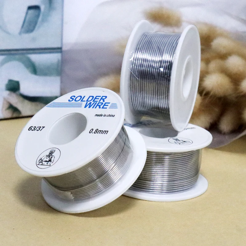 Solder Wire 50g 1.0mm/0.8mm  Flux Rosin Core Weldring Tin Lead Roll Soldering Wire Tin Melt Rosin Wire Roll No-clean FLUX 2.0%