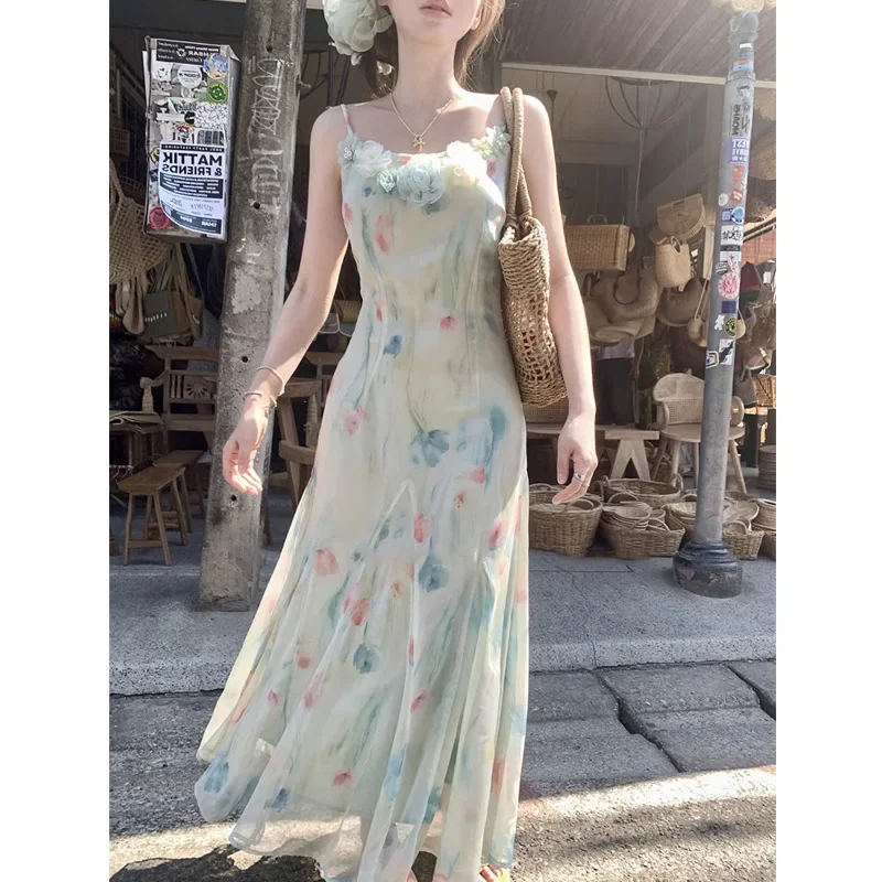 فستان كاواي سويت Y2k ياباني ميدي للنساء من الدانتيل بتصميم زهور فساتين كلاسيكية فرنسية أنيقة للحفلات المسائية #4