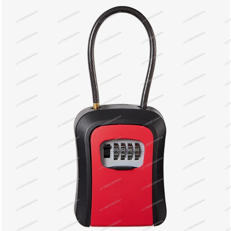 Outdoor Key Safe Box, 4-Digit Combination Password Lock Box for Hiding Spare House Key