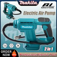 Makita Cordless Portable Electric Air Pump 12V Rechargeable Handheld Air Compressor For Cars For Makita 18V Battery