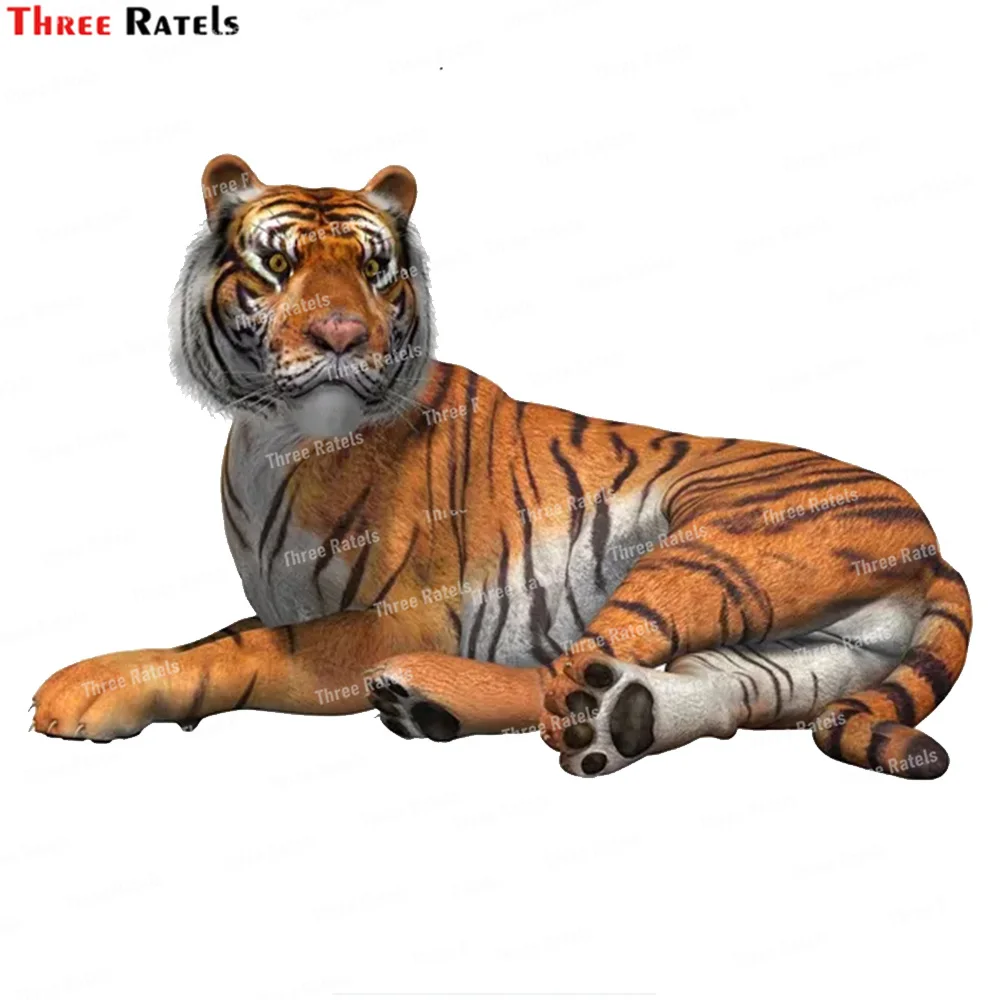 Three Ratels K575 Cartoon Tiger Wall Sticker Vivid Tiger Children Bedroom Home Cabinet Wall Decoration Removable Wall Sticker