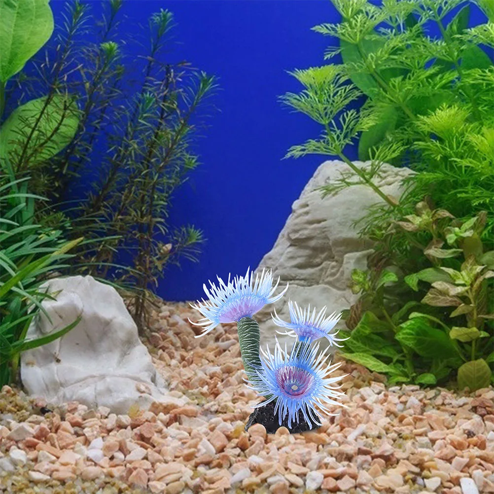 

2pcs Imitation Coral Ornament Aquarium Decorations Resin Fish Tank Corals Lifelike Ocean Sculptures for Fresh Salt Water