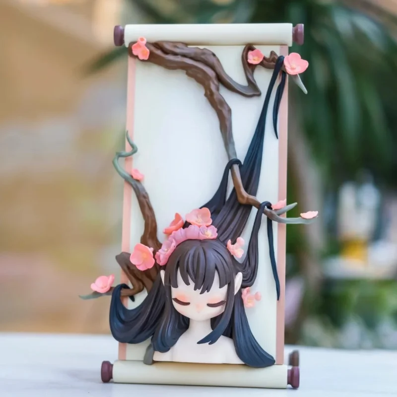 Sleep Chinese Scrolls Series Blind Box Kawaii Guess Bag Collection Mysterious Surprise Cute Model Toys Doll Ornament Xmas Gifts