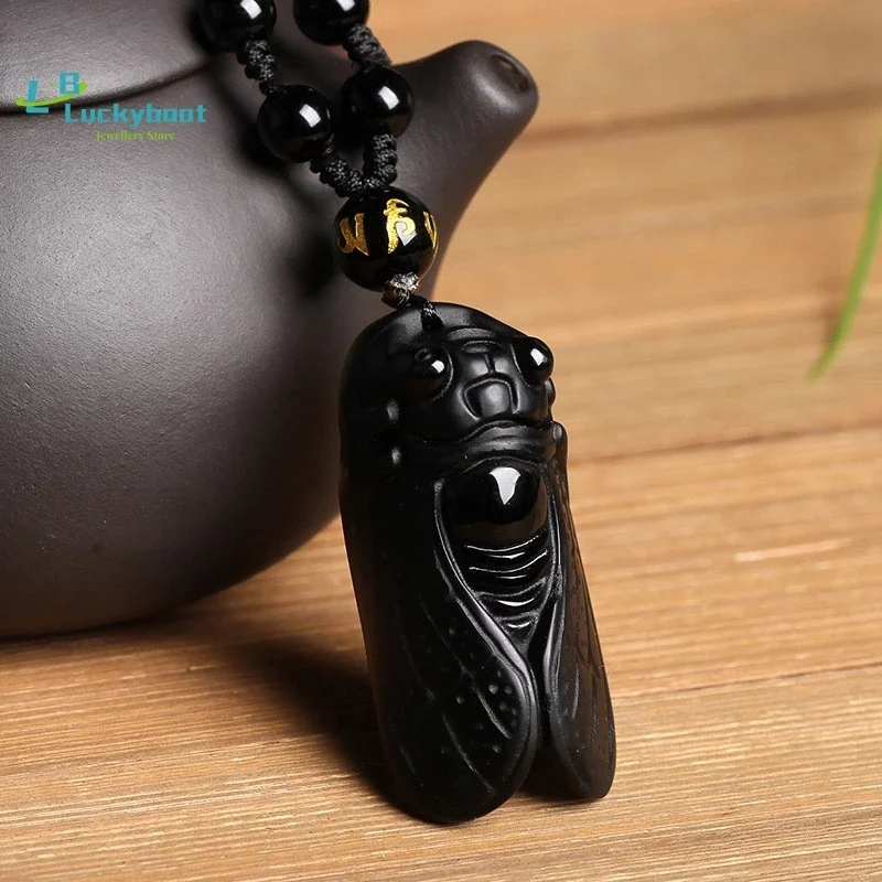 

Натуральный обсидиан, цикада, набор томов, отличный кулон, ювелирные изделия, ювелирные изделия, благоприятный амулет на удачу, кулон, ювелирные изделия