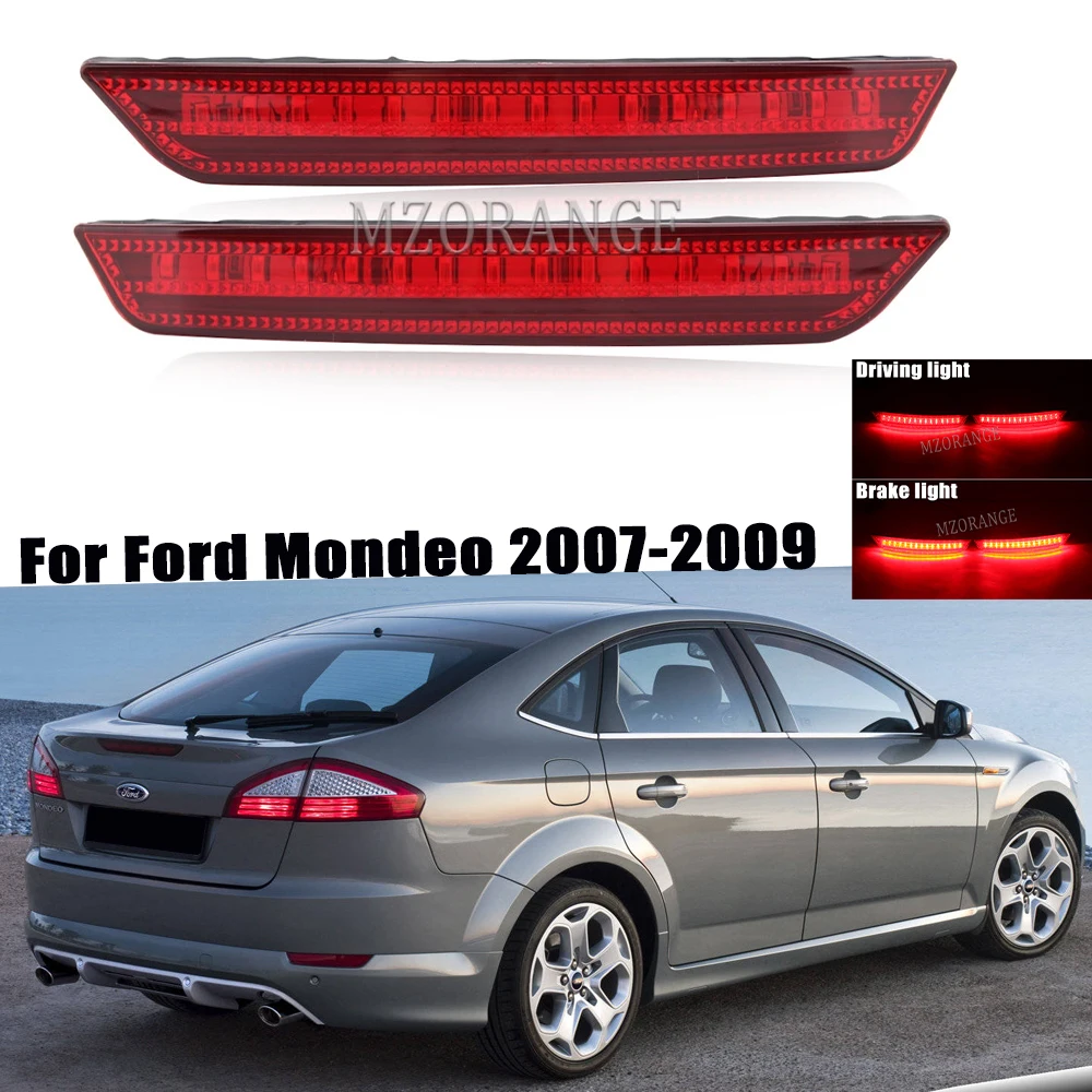 

Brake Warning Lamp For Ford Mondeo 2007 2008 2009 2010 LED Tail Reflector Stop Signal 2 Pcs Rear Bumper Light Car Accessories