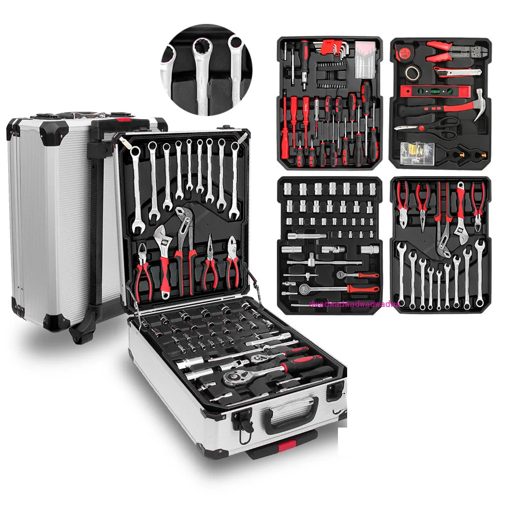 Ratchet Wrench Set Com Mala, Ferramentas De Reparação, Alta Qualidade, 187 Peças