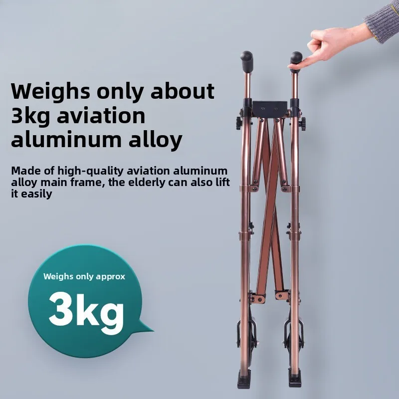 Foldable Rolling Walkers for Seniors Compact Travel Walking Aids for Elderly Lightweight Rehabilitation Walkers Mobility Aids