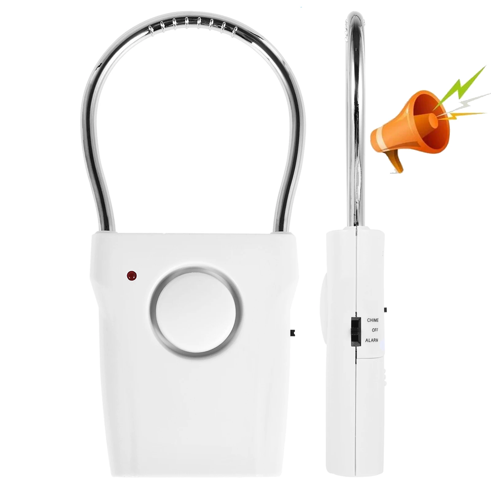 

Внешняя дверь для охраны дома с 120 дБ, звуковой сигнал до 500 футов, срабатывающий вибрацией, охранная сигнализация для путешествий