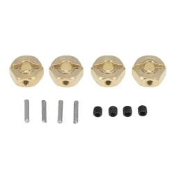 4pcs Brass Wheel Hex Hub 12mm Widthen coupler For Axial SCX10 90046 RR10 RGT 86100 MST 1/10 RC Crawler Car Repair Accessories